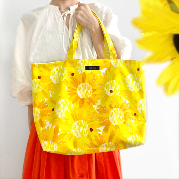 ひまわりん様ご専用 大きめトートバッグ ハンドメイド キャス