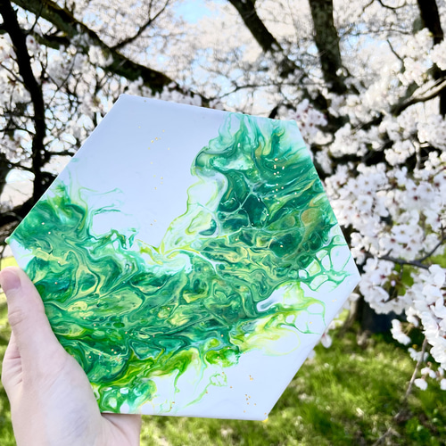 ひび割れアリでお値打ち価格！〈フルイドアート〉 原画 【一点物