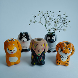 たかいたかい　一輪挿し　ペン立て　歯ブラシ置き　ペンギン　アニマル　アート　絵本　うちゅういちのたかいたかい 6枚目の画像