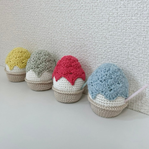 かき氷の編みぐるみ *アイス *アイスクリーム *夏祭り *おままごと