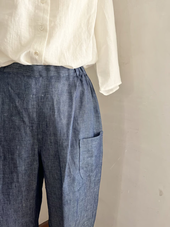 リネンウールのもんぺきなり