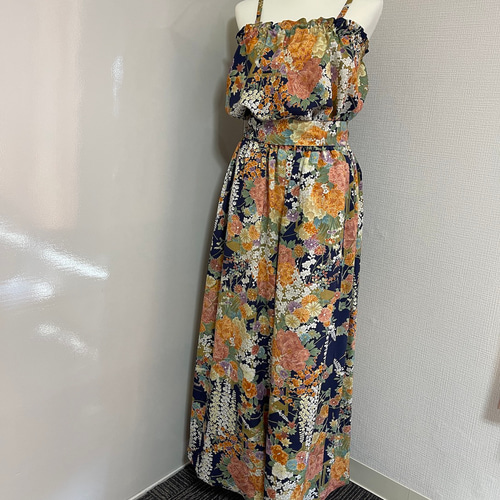 着物リメイク】セットアップ キャミソールブラウスとワイドパンツ 正絹