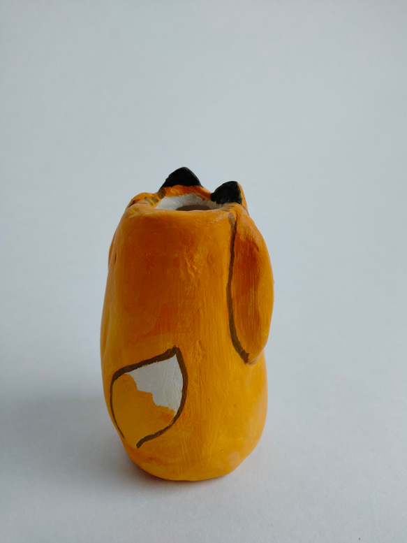 たかいたかい一輪挿し　ペン立て　歯ブラシ置き　きつね　アート　絵本　うちゅういちのたかいたかい 4枚目の画像