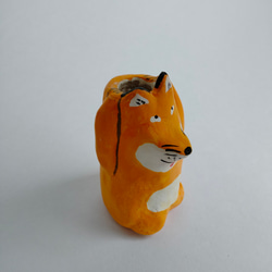 たかいたかい一輪挿し　ペン立て　歯ブラシ置き　きつね　アート　絵本　うちゅういちのたかいたかい 2枚目の画像