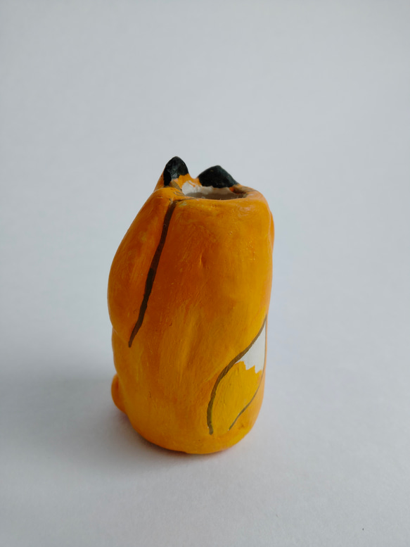 たかいたかい一輪挿し　ペン立て　歯ブラシ置き　きつね　アート　絵本　うちゅういちのたかいたかい 3枚目の画像