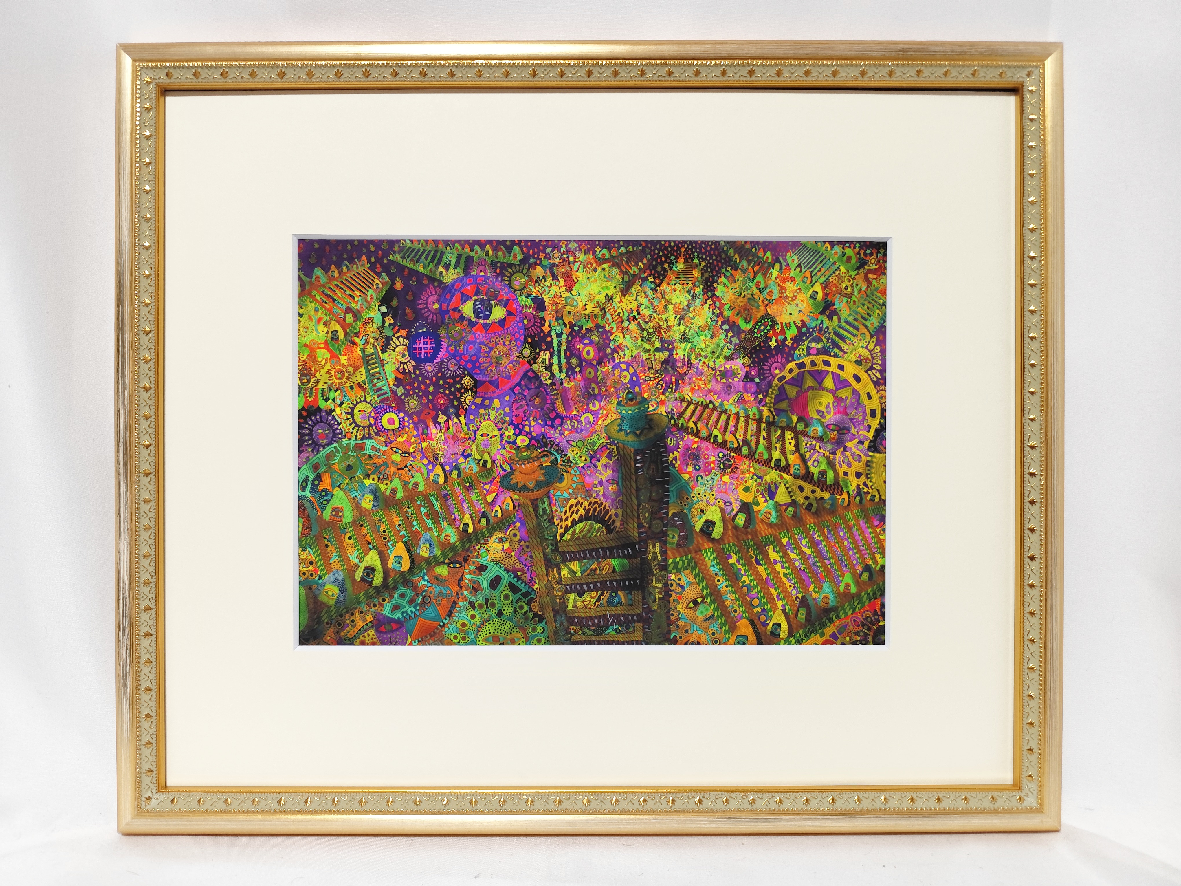 思慮深い人参 　高見沢耳のジクレー版画作品　一点物の版画作品です(A4サイズ) 蛸の悪魔的従順 高見沢耳のジクレー版画作品 一点物の版画作品