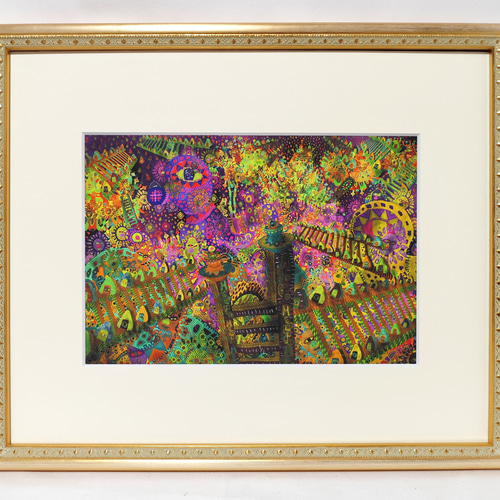 蛸の悪魔的従順 高見沢耳のジクレー版画作品 一点物の版画作品です(A4