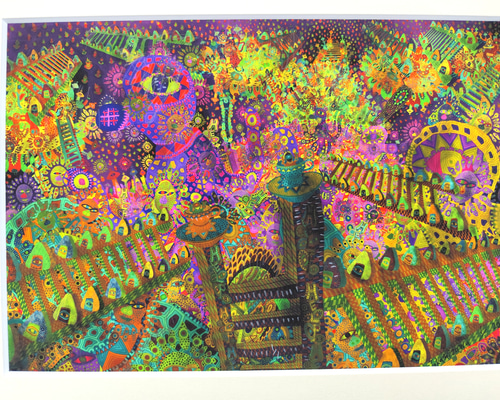 蝋燭の亡霊　　高見沢耳のジクレー版画作品　一点物の版画作品です(A4サイズ) 蝋燭の亡霊 高見沢耳のジクレー版画作品 一点物の版画作品です