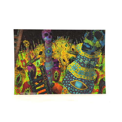 生と死と孤独な民衆 高見沢耳のジクレー版画作品 一点物の版画