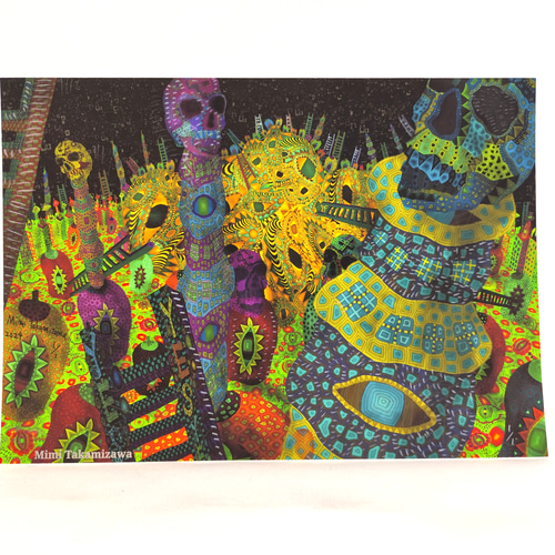 生と死と孤独な民衆 高見沢耳のジクレー版画作品 一点物の版画
