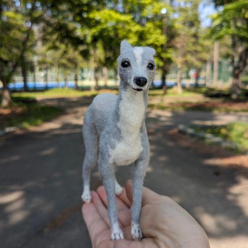 【受注製作お問い合わせ専用】羊毛フェルトペット 鼻先〜お尻まで約13cm強サイズ 受注製作お問い合わせ専用】羊毛フェルトペット 鼻先〜お尻まで約18cm