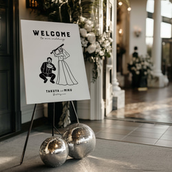 イラスト　ベースボール　ウェルカムボード　スポーツ　野球　結婚式　おしゃれ 7枚目の画像