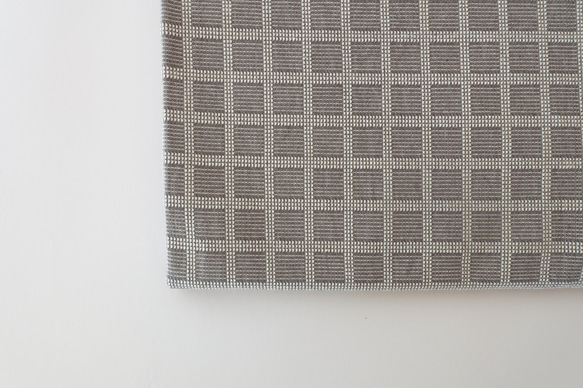 サシコ』 オリジナル生地 さいの目柄 綿100％ 三河木綿 グレー色 刺子