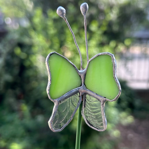 ステンドグラス ガーデンピック 蝶々 その他インテリア雑貨 ステンド