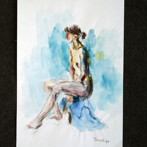 裸婦水彩素描 絵画 teru 通販｜Creema(クリーマ) 17715577