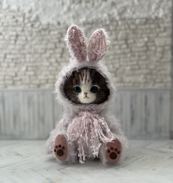 mori うさぎ 作家 羊毛フェルト テディベア ハンドメンド ぬいぐるみ mori 作家 羊毛フェルト テディベア ハンドメンド ぬいぐるみ