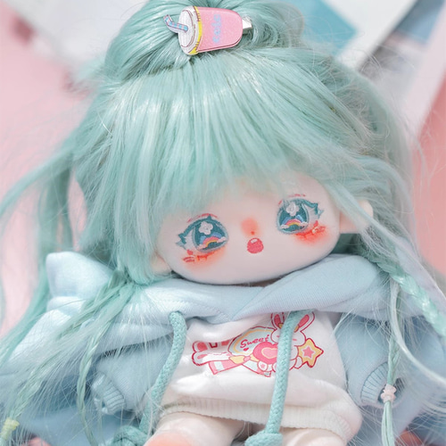 20cmぬいぐるみ 着せ替えぬいぐるみ にじこ 青髪虹柄青目