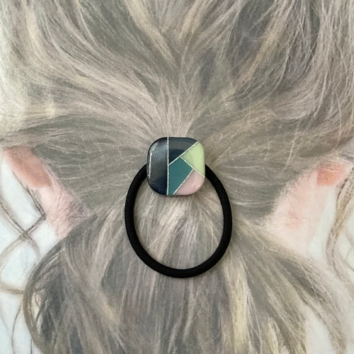 くすみカラー ヘアゴム 多色 マグネット ハンドメイド レジン ヘア