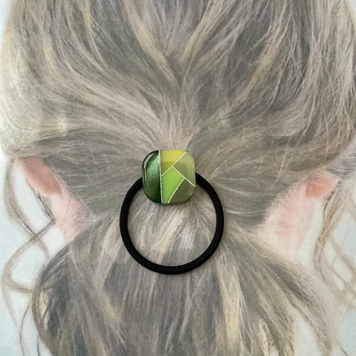 くすみカラー ヘアゴム 多色 マグネット ハンドメイド レジン