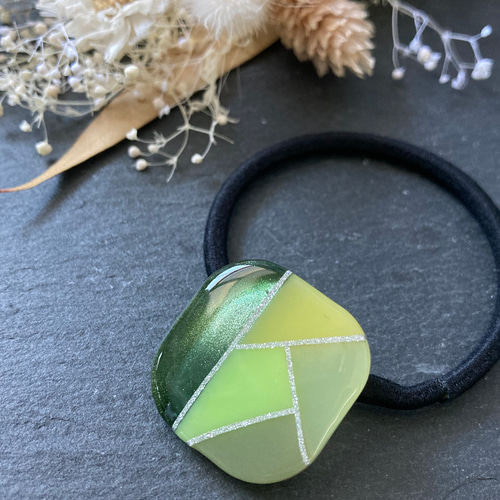 くすみカラー ヘアゴム 多色 マグネット ハンドメイド レジン ヘア