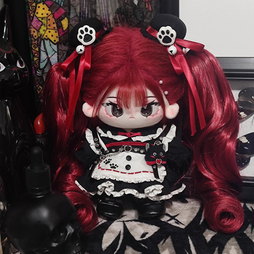 20cm着せ替えぬいぐるみ服 黒猫メイドセット 猫ぬい飾り 着せ 20cm着せ替えぬいぐるみ服 黒猫メイドセット 猫ぬい飾り 着せ