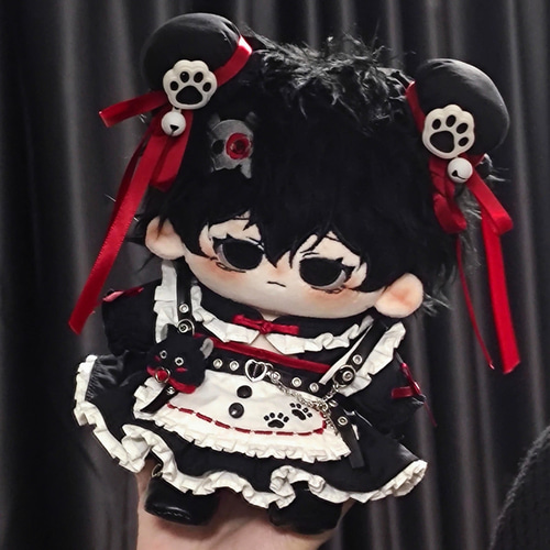 20cm着せ替えぬいぐるみ服 黒猫メイドセット 猫ぬい飾り 着せ 20cm着せ替えぬいぐるみ服 黒猫メイドセット 猫ぬい飾り 着せ