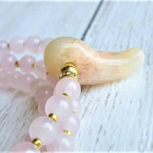 売れ筋がひ贈り物！ ネックレス 天然石 445 おいしゅう 大振り 10mm ローズクォーツ アクセサリー