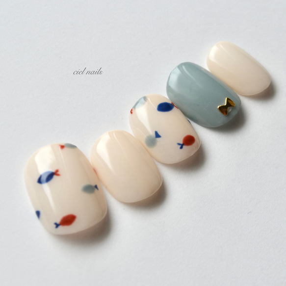 おさかな ネイルチップ ネイルチップ(つけ爪) ciel nails 通販 おさかな ネイルチップ ネイルチップ(つけ爪) ciel nails 通販