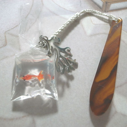 帯飾り 金魚 出目金 金魚すくい 水草 夏祭り 帯留め 🍀Lucky Clover