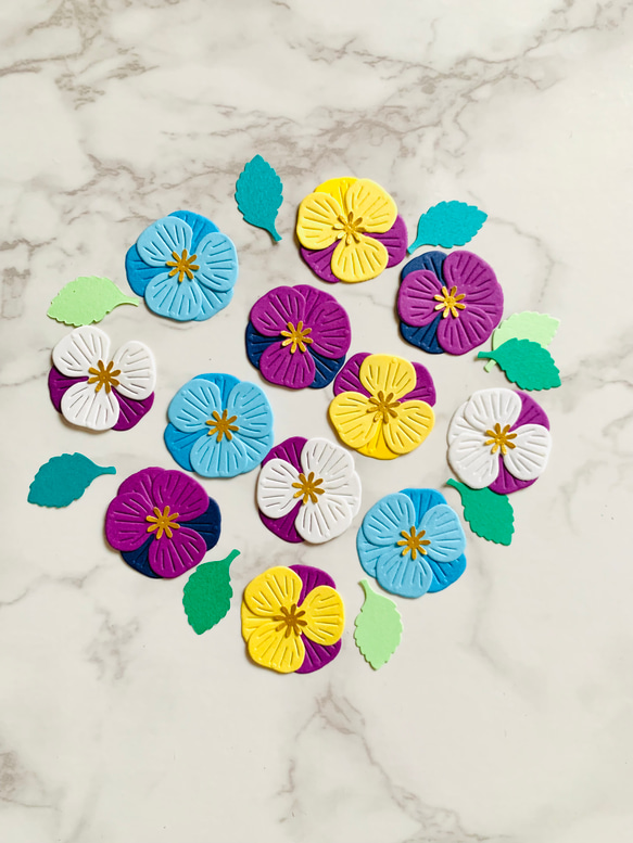 クラフトパンチ ダイカット フラワー パンジー 誕生日・結婚式・入学