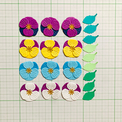 クラフトパンチ ダイカット フラワー パンジー 誕生日・結婚式・入学