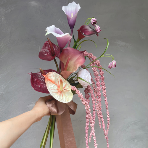 カラーとアマランサスのbouquet*アーティフィシャルフラワー カラーとアマランサスのbouquet*アーティフィシャルフラワー