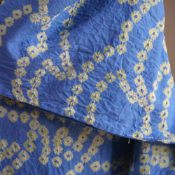 ◇現代 有松鳴海絞　浴衣◇【水色と新緑】珍しい涼し気なパターン柄が年齢を問わずおすすめ　裄71ｃｍトールサイズ木綿浴衣　 6枚目の画像