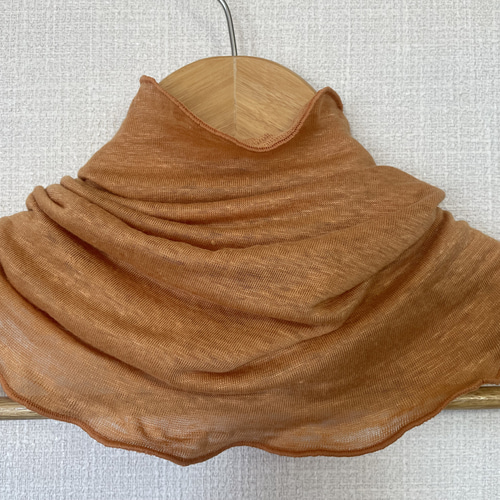 ロングタイプオフホワイト花柄ハンドメイド手作りネック