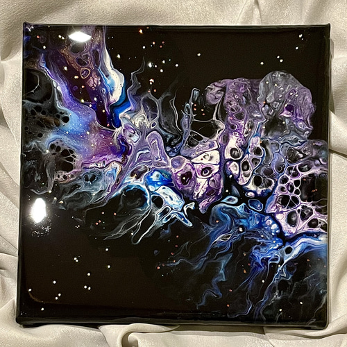 艶々レジンのフルイドアート〉 原画 【一点物】 [18x18