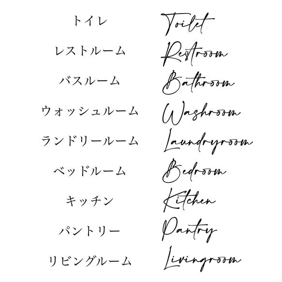 【選べる23種・オーダーも♪】　ドアステッカー　ドアシール　ドアサイン　オーダー　ネーム　名前　インテリア　ステッカー 2枚目の画像