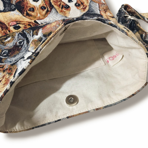 犬柄ゴブラン織り ショルダーバッグ ショルダーバッグ Hand Made :SSD