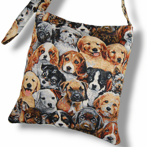 犬柄ゴブラン織り ショルダーバッグ ショルダーバッグ Hand Made :SSD