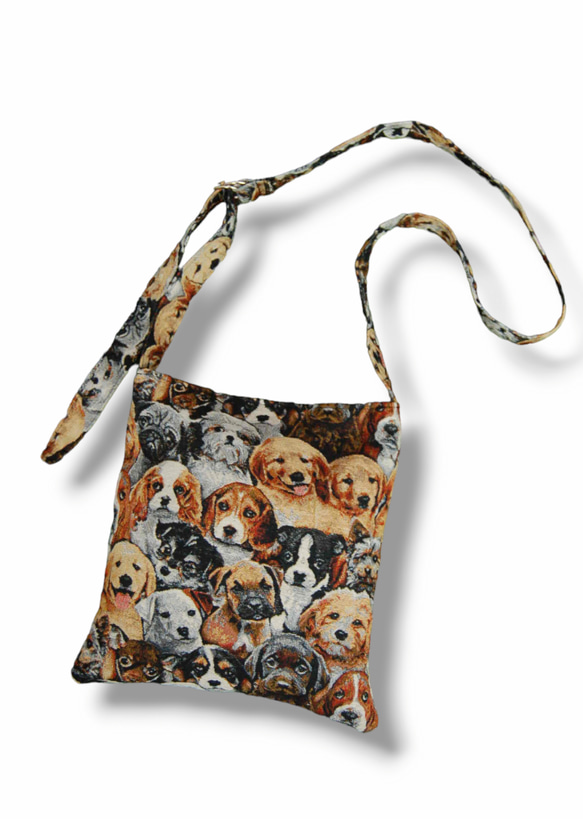 犬柄ゴブラン織り ショルダーバッグ ショルダーバッグ Hand Made :SSD