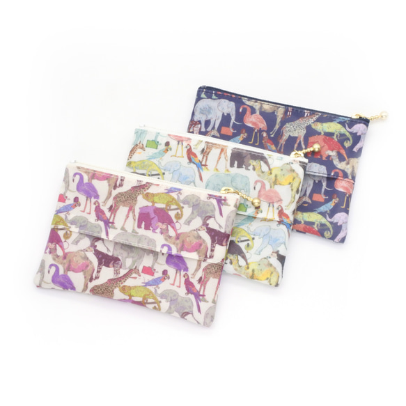 リバティ ラミネートのポケットティッシュポーチ キューフォーザズー