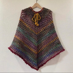 ⭐︎handmade⭐︎手編み ポンチョ ニット・セーター 5handmichoko 通販