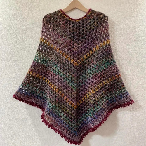 ⭐︎handmade⭐︎手編み ポンチョ ニット・セーター 5handmichoko 通販