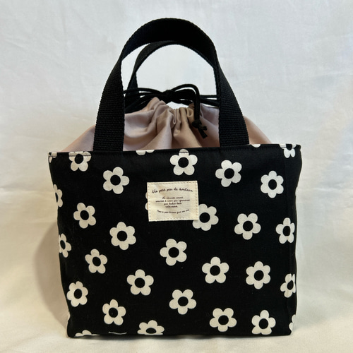ハンドメイド 保冷バッグ レッスンバッグ 巾着 トートバッグ 花柄 ハンドメイド 保冷バッグ レッスンバッグ 巾着 トートバッグ 花柄