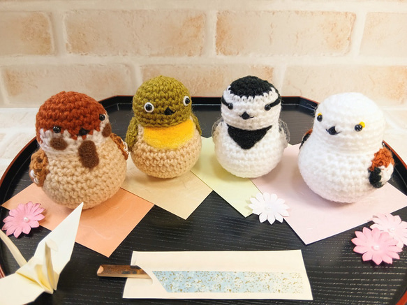 ◇◇リニューアル◇◇もちもちぽんぽん ことりまんじゅうあみぐるみ