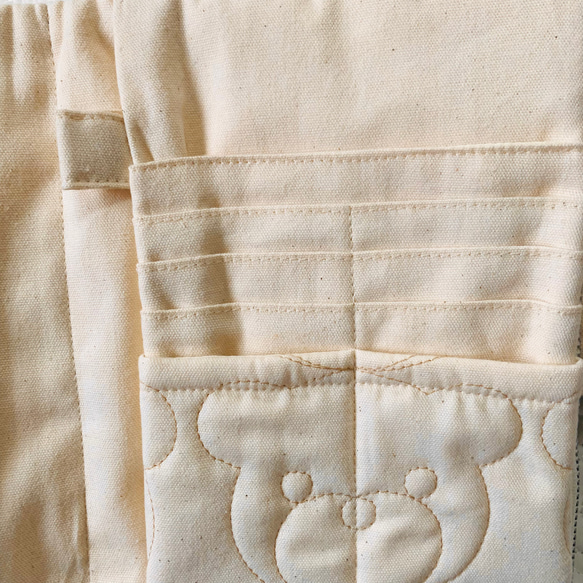 　Sサイズ　kumasan 母子手帳ケース くま　くまキルト　ギフト　出産祝い 7枚目の画像