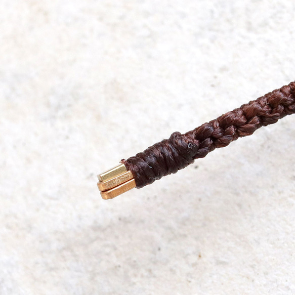 クリソコラとリバーストーンワイヤー天然石マクラメブレスレットmacb025エスニックアジアンエキゾチックなアクセサリー 12枚目の画像