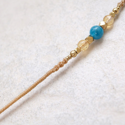 アパタイトとシトリンワイヤー天然石マクラメブレスレットmacb026エスニックアジアンエキゾチックなアクセサリー 8枚目の画像