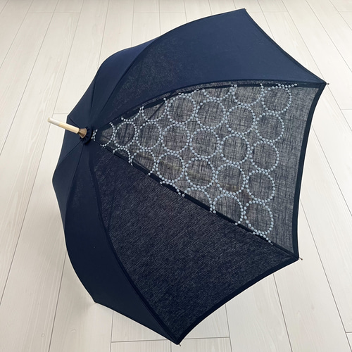 ★完成品★ミナペルホネン　タンバリン生地で仕立てた日傘（ベージュ×グレー） d613ffdc20ad89bd8bda9f9c1afc7b