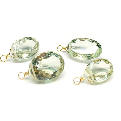 ご確認用 アメジストとフローライトのチャーム 14kgf 女神巻き®〉八