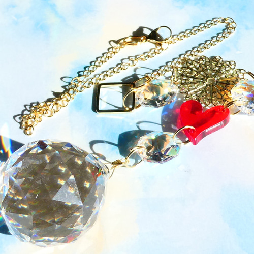 サンキャッチャー スワロフスキー ハート28mm＆グラフィックペンダント 在庫限り終了【633】SWAROVSKI スワロフスキー/リュースター
